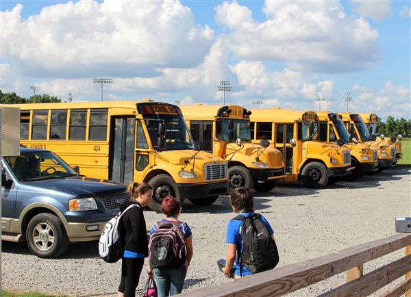 Buses in a line Buses in a line